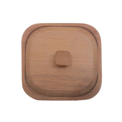 Handcrafted Wooden Sugar Bowl with Lid – Rustic Style Liana