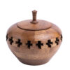 Handcrafted Wooden Sugar Bowl with Lid - Rustic Style Alborz