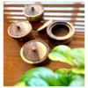 Handcrafted Wooden Sugar Bowl with Lid - Rustic Style Elahe