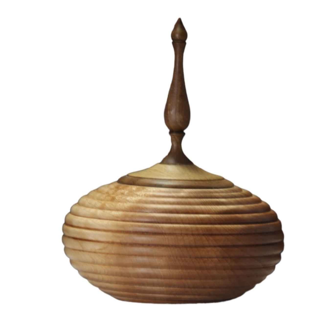 Handcrafted Wooden Sugar Bowl with Lid - Rustic Style Gerdo