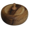 Handcrafted Wooden Sugar Bowl with Lid - Rustic Style Gharib