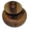 Handcrafted Wooden Sugar Bowl with Lid - Rustic Style Gharib
