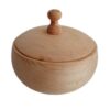 Handcrafted Wooden Sugar Bowl with Lid - Rustic Style Rush