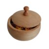 Handcrafted Wooden Sugar Bowl with Lid - Rustic Style Rush