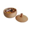 Handcrafted Wooden Sugar Bowl with Lid - Rustic Style Rush