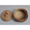 Handcrafted Wooden Sugar Bowl with Lid - Rustic Style & Natural Walnut Wood