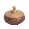 Handcrafted Wooden Sugar Bowl with Lid - Rustic Style & Natural Walnut Wood