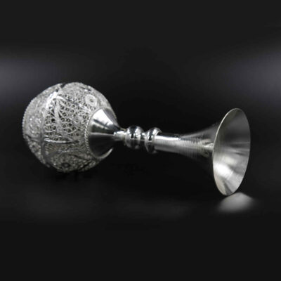 Decorative Persian Filigree Silver Coated Bottle Vase Kiana