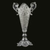 Decorative Persian Filigree Silver Coated Vase Trumpet Mahsa