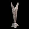 Decorative Persian Filigree Silver Coated Vase Trumpet Moshaki