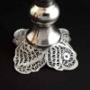 Decorative Persian Filigree Silver Coated Vase Trumpet Tina