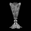 Decorative Persian Filigree Silver Coated Vase Trumpet Yasin