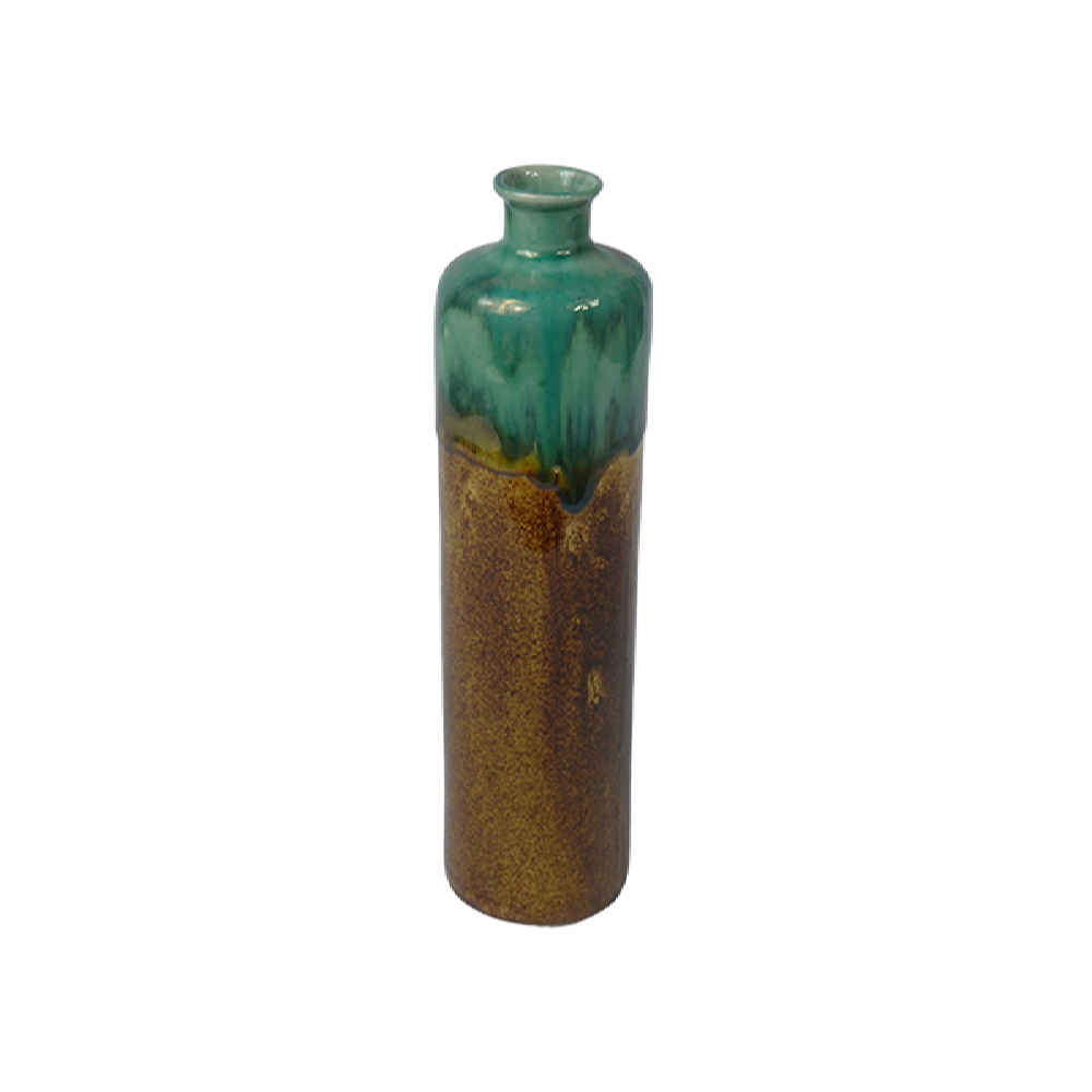 Handcrafted Decorative Pottery Vase with Drip Glaze Design Dorang