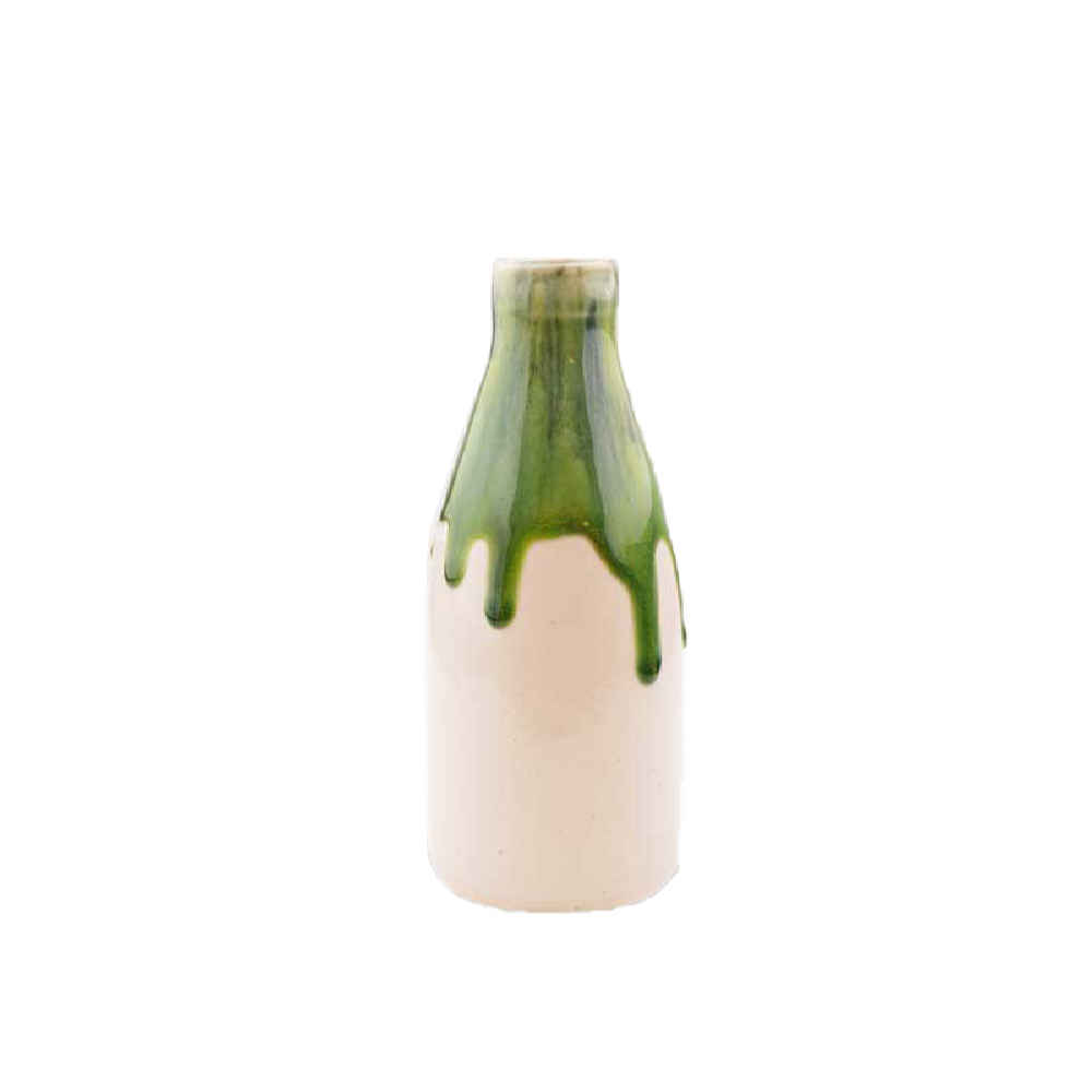 Handcrafted Decorative Pottery Vase with Drip Glaze Design Hima