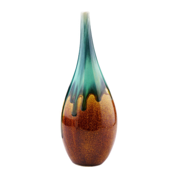 Decorative Mini Flower Pottery Vase - Handcrafted with Drip Glaze Design