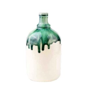 Handcrafted Decorative Pottery Vase with Drip Glaze Design Sanaei