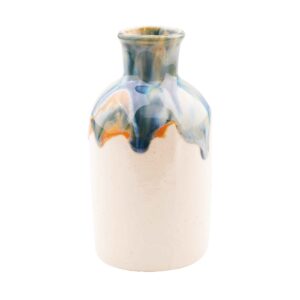 Handcrafted Decorative Pottery Vase with Drip Glaze Design Taranom