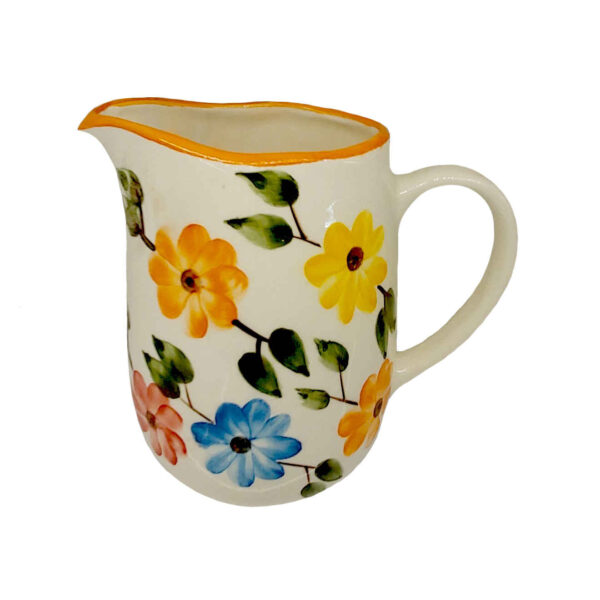 Handcrafted Pottery Pitcher White Borna