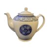Porcelain Serving Teapot in White with Intricate Floral Motif Heiati