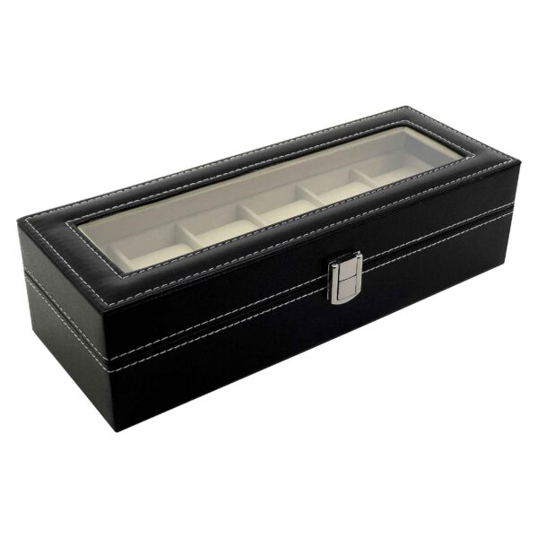 Luxury Leather Watch Box - 5 Slots