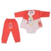Long Sleeve Shirt Set Rabbit Pattern Model Girl (3 Pcs)