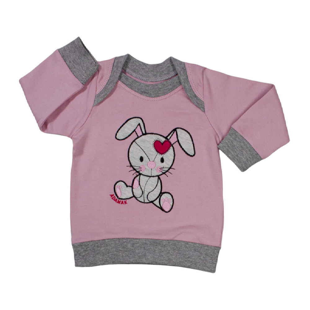 Long Sleeve Shirt Set Rabbit Pattern Model Girlish (3 Pcs)