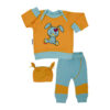 Long Sleeve Shirt Set Rabbit Pattern Model Girlish (3 Pcs)