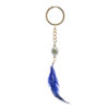 Metal Feather Keychain - Evil Eye Style