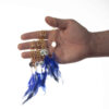 Metal Feather Keychain - Evil Eye Style