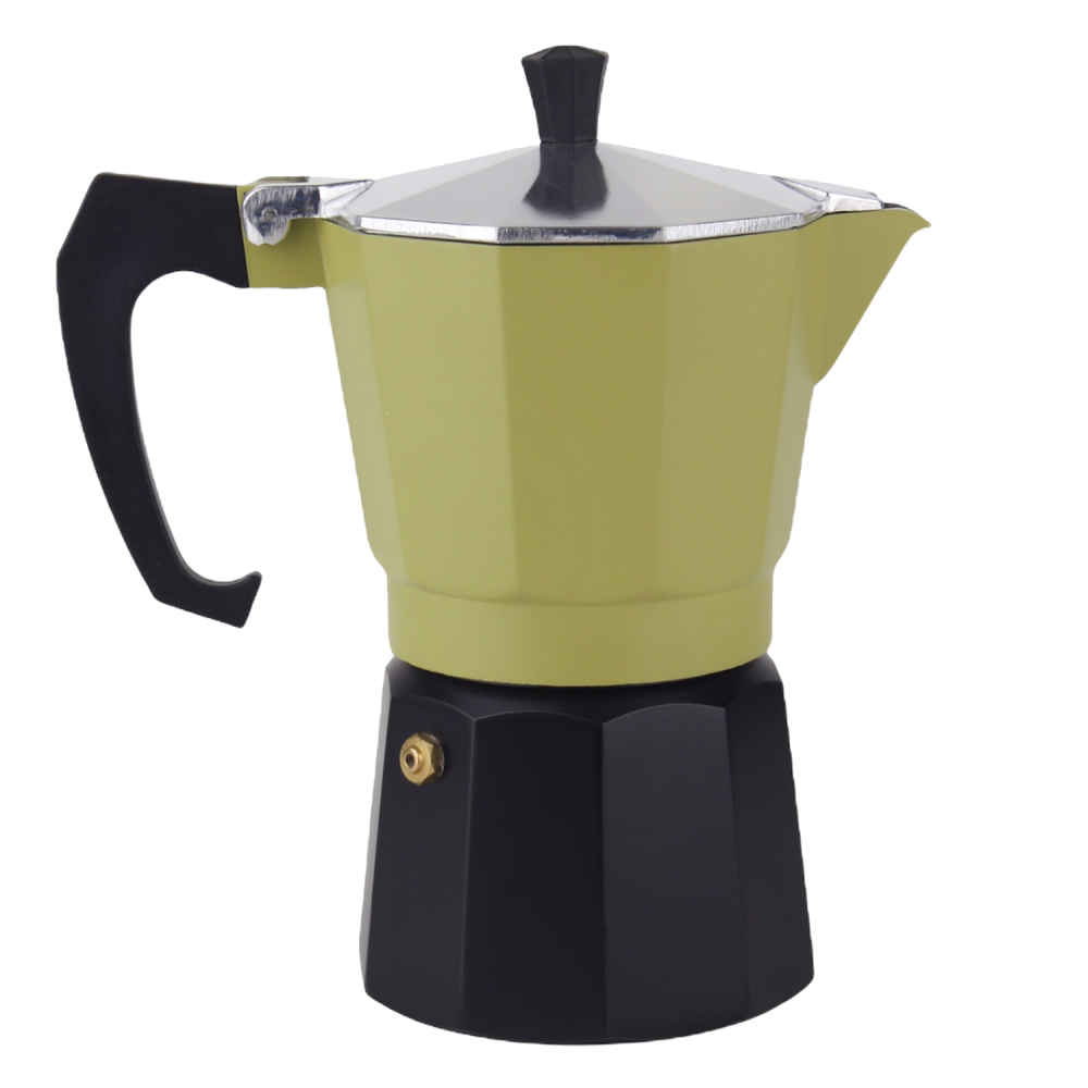 Italian Moka Pot Espresso Maker 3-Cup Set With Ceramic Cups - Stovetop Coffee Maker For Cuban & Italian Coffee
