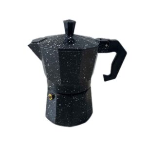 Moka Pot Stovetop Espresso Maker – Classic Italian Coffee Brewer 3 Cup Capacity Black