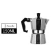 Moka Pot Stovetop Espresso Maker - Classic Italian Coffee Brewer 3 Cup Capacity Morsana