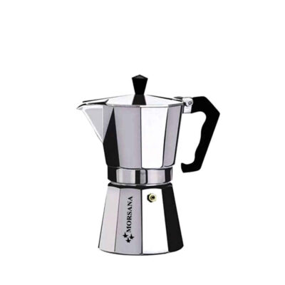 Moka Pot Stovetop Espresso Maker – Classic Italian Coffee Brewer 3 Cup Capacity Morsana