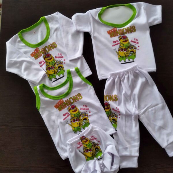 Newborn Clothes Set with Minions Pattern (5 Pcs)
