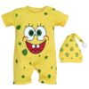 Newborn Short Sleeves Onesie & Hat Set Model SpongeBob