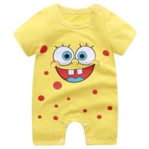 Newborn Sleeveless Onesie with SpongeBob Design