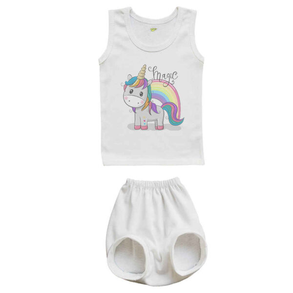 Newborn Vest Top & Shorts Set Model Magic Unicorn