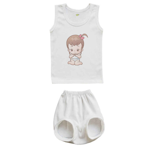 Newborn Vest Top & Shorts Set with Baby Girl Design