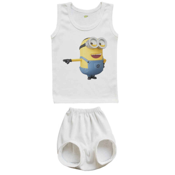 Newborn Vest Top & Shorts Set with Minions Pattern