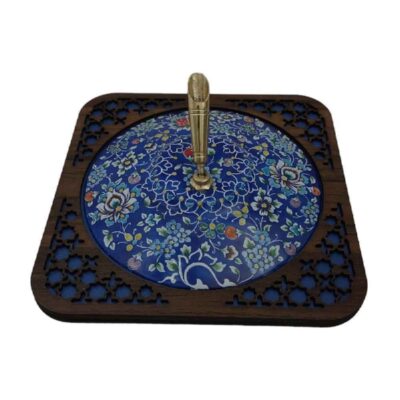 Blooming Style – Persian Minakari Copper Holder with Floral Details