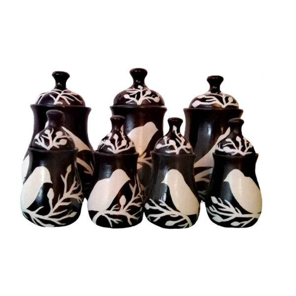 Porcelain Storage Jar - Stylish Storage for Coffee, Tea, & More, Bird (7x)