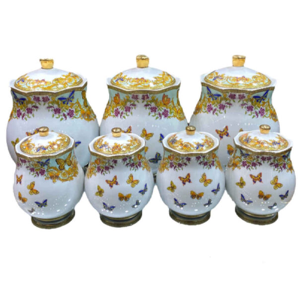 Porcelain Storage Jar - Stylish Storage for Coffee, Tea, & More (7x)