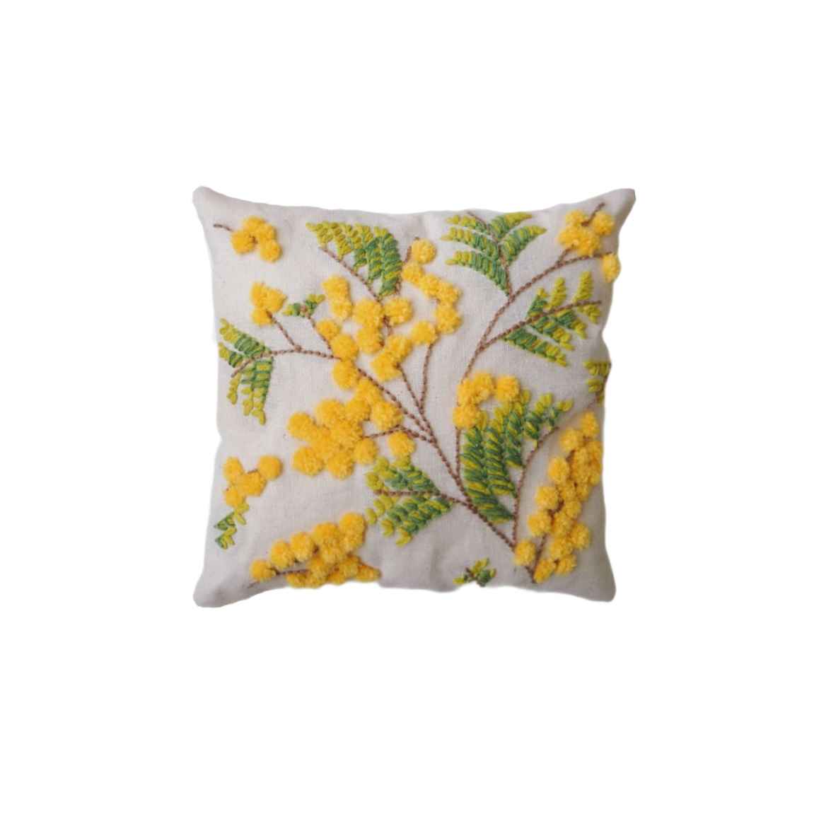 Punch Needle Cushion Cover - Embroidered Paradise Design
