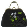 Ribbon Embroidery Clutch Handbag - Velvet with Malih Design