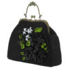 Ribbon Embroidery Clutch Handbag - Velvet with Malih Design