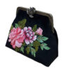 Ribbon Embroidery Clutch Handbag - Velvet with Navazesh Design