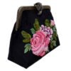 Ribbon Embroidery Clutch Handbag - Velvet with Navazesh Design