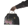 Ribbon Embroidery Clutch Handbag - Velvet with Reyhan Design
