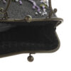 Ribbon Embroidery Clutch Handbag - Velvet with Reyhan Design