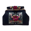 Ribbon Embroidery Clutch Handbag - Velvet with Samira Design